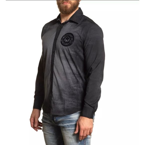 AMERICAN FIGHTER Men's Button Down Shirt INTERFERENCE - Picture 4 of 5